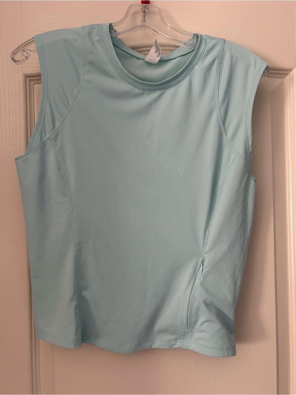 90 Degree by Reflex sleeveless semi-cropped athletic top, aqua , M